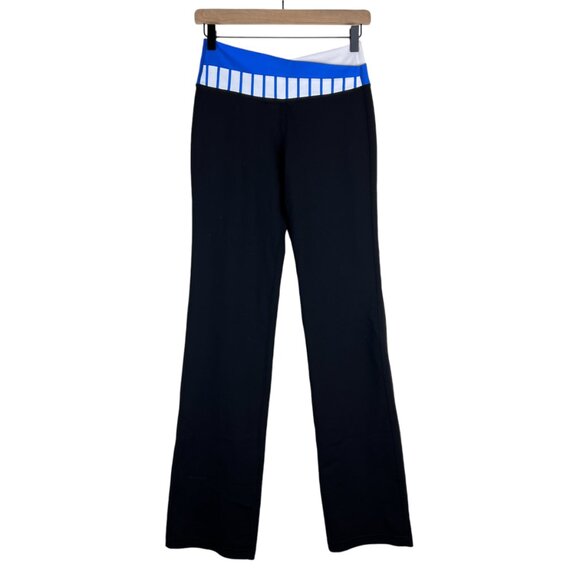 Lululemon Black Crossover Waistband Full On Luon Astro Pants Tall - Picture 1 of 6